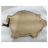 Pig Cutting Board, Age Unknown, 10"L, 7 1/4"T