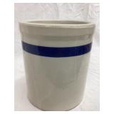 Blue Banded Stoneware Beater Jar, 5"T