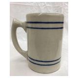 Red Wing Stoneware Blue Banded Mug, 4 1/4"T
