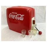 Coca-Cola Plastic Dispenser w/ (2) Plastic Shot