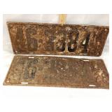 Set of 1928 Iowa License Plates, Condition Issues
