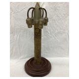 Trench Art Type Lamp, NO CORD, 21"T