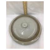 4 Gal. "Star" Stoneware Lid, Edge Chip