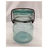 Lightening Light Blue Pint Canning Jar w/ Wire