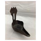 Primitive Metal Whale Oil Lamp, 3 1/2"T, 4"D, 2"L