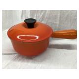 LaCreuset No. 14 Enameled Cast Iron Orange Sauce