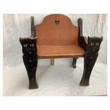 Folk Art Wood "Black Cat Arm" Child