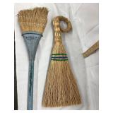(2) Vintage Brooms, (1) Handmade, NO SHIPPING, 18