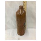 German Stoneware Beer Bottle, Base & Handle