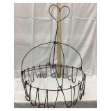 General Store Wire Hanging Broom Rack, 23"T, 17