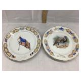 (2) Farmersburg, Iowa Adv. Calendar Plates, 1919
