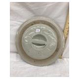 Red Wing Stoneware 3 Gal. Petal Lid, Edge Chip