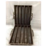 (2) Cast Iron Breadstick Molds, 6 7/8"T, 6 3/4"L,