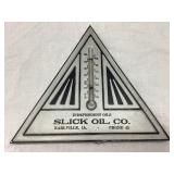 Slick Oil Co., Earlville, Iowa Adv. Thermometer,