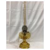 Alladin Model B Corinthian Amber Kerosene Lamp w/
