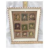 Framed 1930s  Movie Star " Stamps" ," Stamps" are