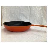 LaCreuset Enameled Cast Iron Orange Frying Pan,