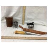 (2) Fishing Reels & J. Martini Filet Knife W/