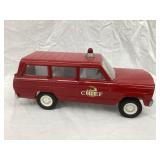 Vintage Tonka Fire Chief Car, 9"L