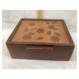 Decorative Wood Dresser Box, 10"L, 8 1/2"D, 4"T