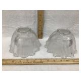 (2) Glass Light Shades, 5 3/4"Diameter, 3"T, Both