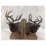 Modern Elk Bookends, 7 3/4"T, 10"L, 5"D, Some