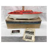 Vintage Phillips 66 Plastic Toy Power Yacht w/