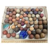 Vintage Clay Marbles & Shooters