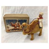 Vintage Ship of the Desert Wind-Up Camel Toy w/