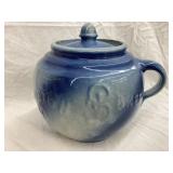 Blue & White "Boston Baked Beans" Stoneware Bean