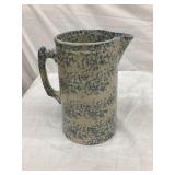 Red Wing Stoneware Blue Sponged 9"T Pitcher