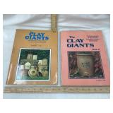 (2) Early Clay Giant Stoneware Books