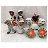 (4) Salt & Pepper Shakers, (3) Black Americana,