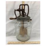 4 Quart Glass Butter Churn, UNKNOWN IF CORRECT
