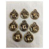(8) Elsie The Cow Adv. Pendants, 1"T