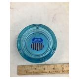 Union Pacific Railroad Glass Ashtray, 4 1/8'