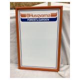 Husqvarna Adv. White Board, Wood Frame is 24 1/4'