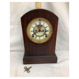 Early 8 Day Ansonia Mantle Clock, Working, 12'T,