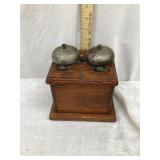 Wooden Ringer Box, 6 1/2'T, 6 1/2'W, 5 1/2'D
