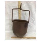 Cast Iron Smelting Pot, 7' T, 7 1/4' Diameter