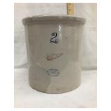 Red Wing 2 Gal. Crock, 9 1/2'T, Base Nicks