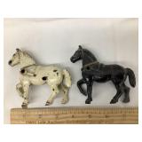 (2) Cast Iron Toy Horses/Team, 3 3/4'T