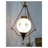 Mid-Century Hanging Lamp, Working, approx. 24'T,