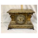 New Haven Ornate Mantel Clock w/ Lion's Heads, No
