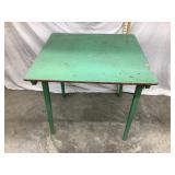 Primitive Painted Wood Folding Table, 28'T, Top