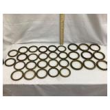 (31) Brass Bull Rings, 3' & 3 1/2' Outside
