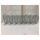 (7) Soda Fountain Glasses, 6 3/4'T, (1 has base