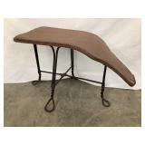 Shoe Store Stool w/ Twisted Iron Legs, 14'T,