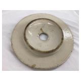 Stoneware Churn Lid, 8 3/4'Diameter, Top Cracks