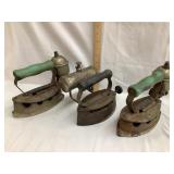 (3) Vintage Gasoline Irons